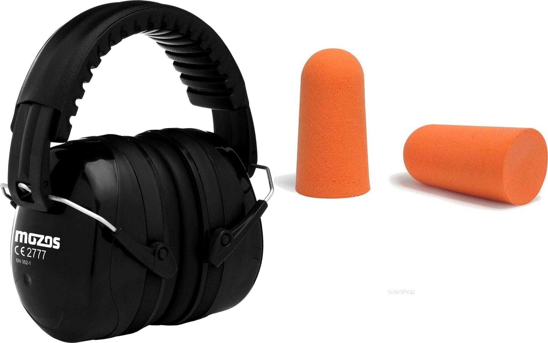 Mozos słuchawki tłumiące dla dorosłych M5002B + Zatyczki Do Uszu Stopery Tuba 160 Szt