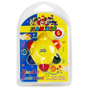 FLAMINGO Kredki Świecowe FLAMINGO Gwiazdka - Przybory szkolne - miniaturka - grafika 1