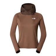Bluzy sportowe damskie - Damska Bluza THE NORTH FACE W SUNRISER HOODIE NF0A8BN95K21 – Brązowy - miniaturka - grafika 1