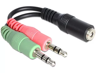 Delock Adapter 2X Stereo miniJack M -> Stero miniJack F-gnizado 4PIN Tablety, Sm - Złącza, przejściówki, adaptery - miniaturka - grafika 6