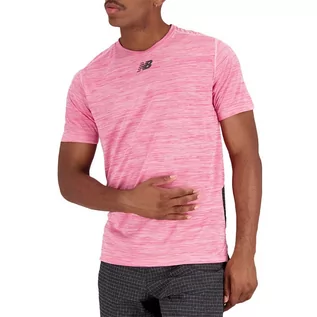 Koszulki sportowe męskie - Koszulka New Balance MT31251SOI - różowa - grafika 1