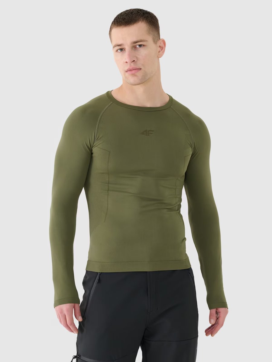 Koszulka termoaktywna męska 4F 4FSkin 4FWAW24USEAM172-43S Zielony L/XL