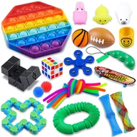 Zabawki sensoryczne - ZESTAW ZABAWEK ANTYSTRESOWYCH FIDGET TOYS SIMPLE - miniaturka - grafika 1