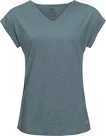 Koszulki i topy damskie - Jack Wolfskin Damska Koszulka Coral Coast T W, Szary (Teal Grey), M - miniaturka - grafika 1