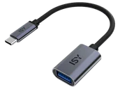 Złącza, przejściówki, adaptery - Adapter USB-C na USB-A 3.0 OTG ISY IAD-1050 Srebrny - miniaturka - grafika 1