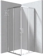 Kabiny prysznicowe - Kabina Onnline New kwadratowa, profil chrom, szkło transparentne 80x195cm - miniaturka - grafika 1