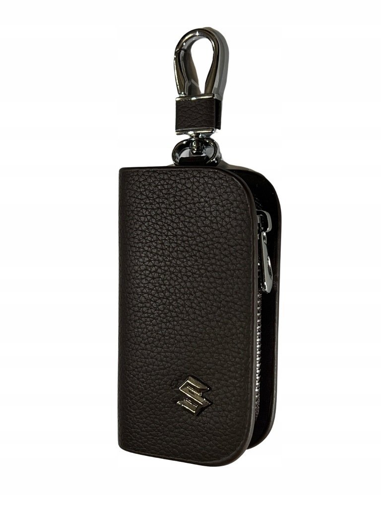 SKÓRZANE ETUI na klucze SUZUKI logo KLUCZYK brelok ELEGANCKI brąz