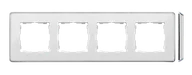 Klawisze i ramki - Kontakt Simon Ramka 4-krotna SIMON 82 Detail SELECT metal - biały/chrom - miniaturka - grafika 1