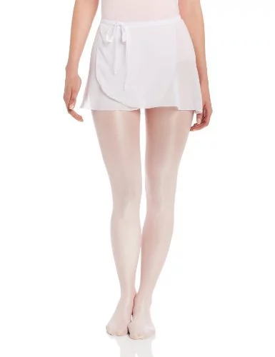 Capezio Ca1Ev|#Capezio 126 klasyczna szyfonowa spódnica owijana Capezio klasyczna - damska - biała, mała-mała CC130