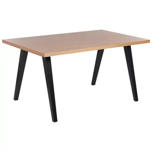 Lumarko Stół do jadalni 150 x 90 cm jasne drewno z czarnym LENISTER! - Stoły - miniaturka - grafika 1