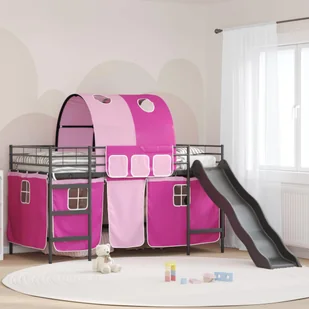 Czarny i różowy 99,5 x 200 cm - Łóżka dla dzieci i młodzieży Czarny i różowy 99,5 x 200 cm - Łóżka dla dzieci i młodzieży - miniaturka - grafika 1