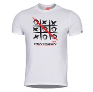 Koszulki męskie - Koszulka męska bawełniana sportowa T-Shirt Pentagon 3T Biała L - miniaturka - grafika 1