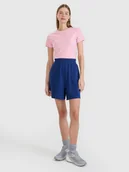 Spodenki damskie - 4F Spodenki dresowe damskie - granatowe L - miniaturka - grafika 1