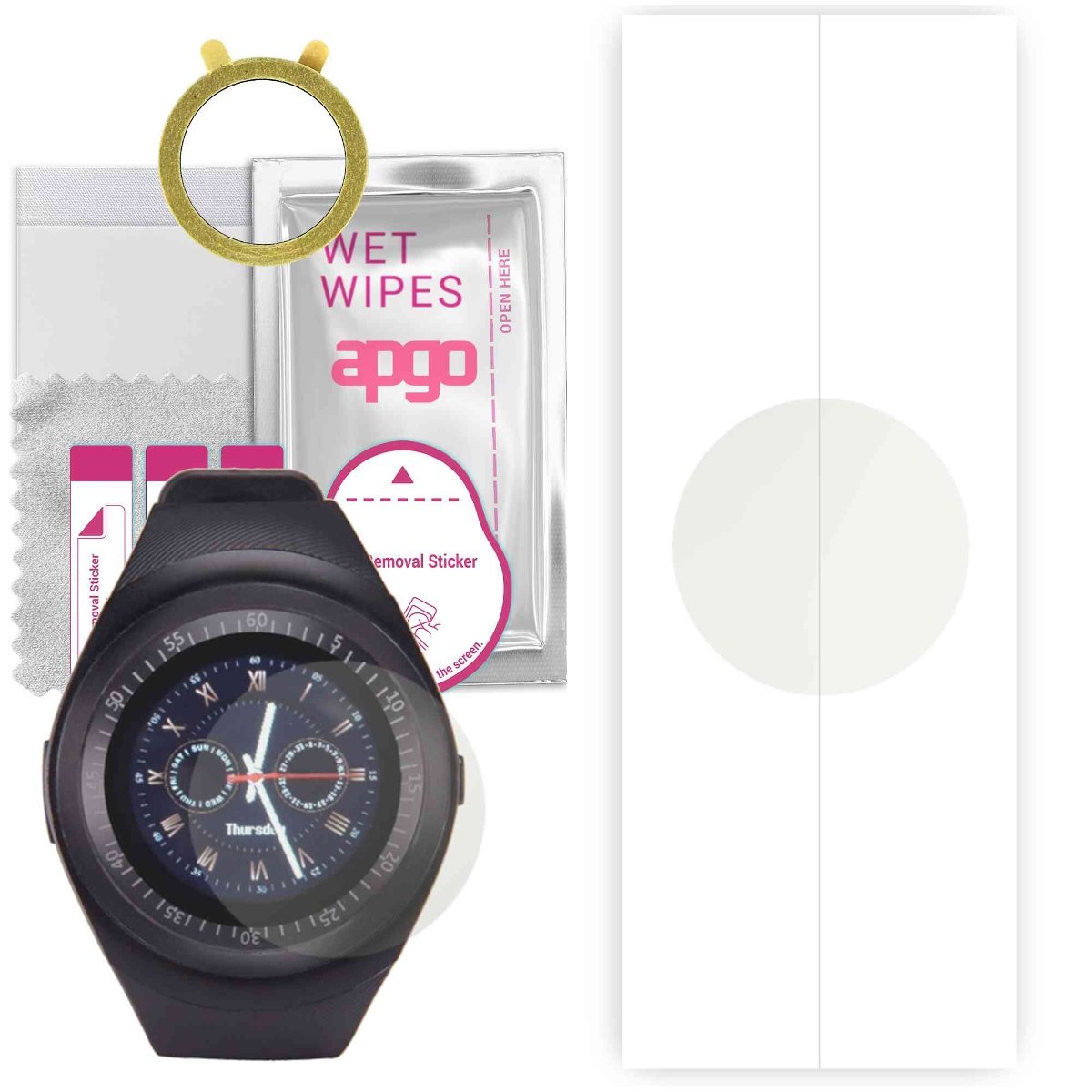 1x Folia hydrożelowa MATOWA do Lark Sprint - apgo Smartwatch Hydrogel MATTE Protection Ochrona na ekran smartwatcha