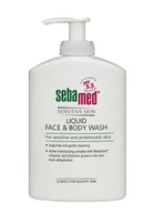Kosmetyki do mycia twarzy - Sebamed Sensitive Skin Liquid Face & Body Wash emulsja do mycia twarzy i ciała 300ml - miniaturka - grafika 1