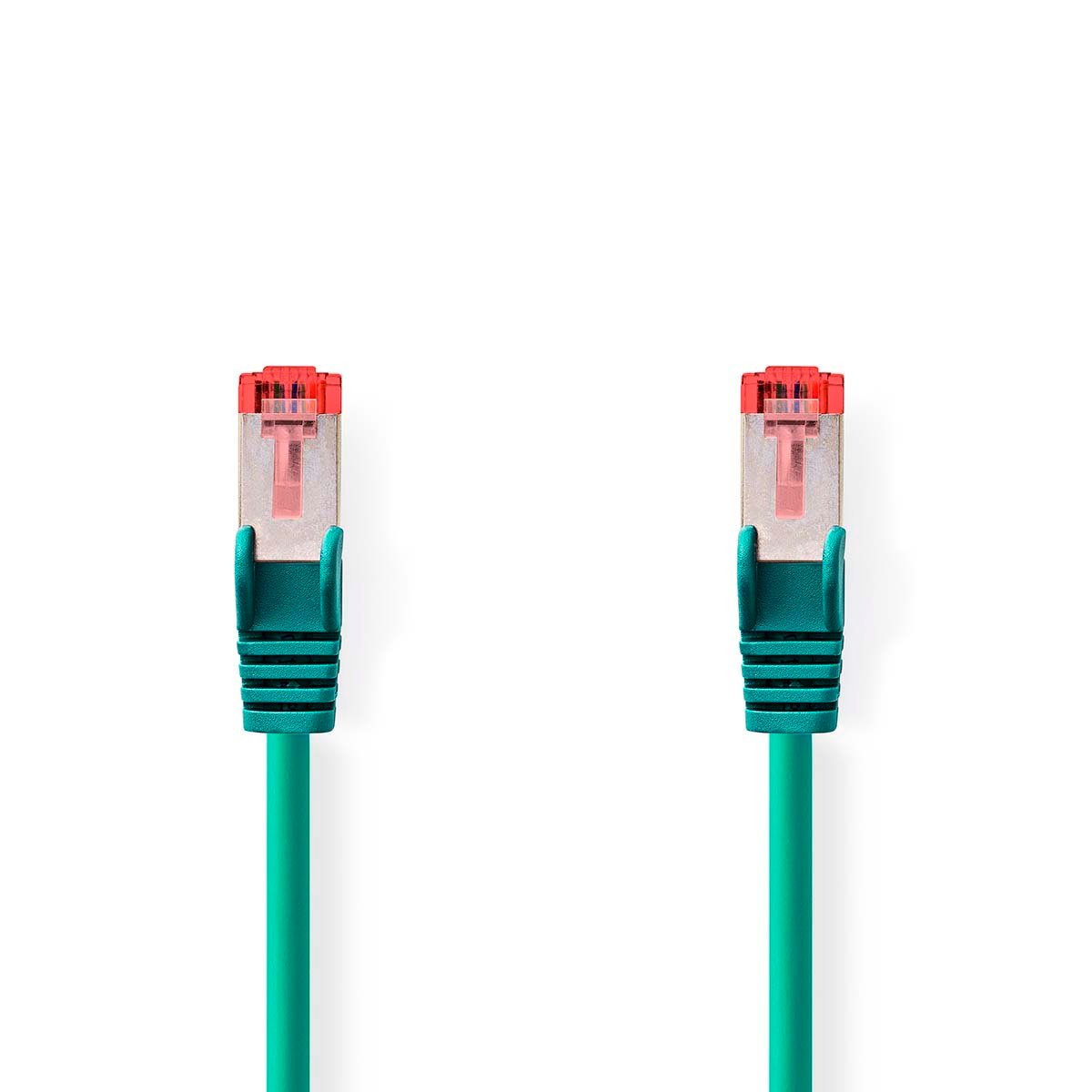 Kabel sieciowy CAT6 RJ45 męski RJ45 męski S/FTP 10,0 m Okrągły LSZH Zielony Etykieta