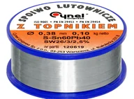 Akcesoria do lutowania - Cyna Z Topnikiem Spoiwo Lutownicze 100g 0,38mm 60% - miniaturka - grafika 1