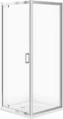 Kabiny prysznicowe - SET B92 KABINA ZIP KWADRAT 80X80X190 SZK TRANS + BR TAKO 80X4 WIRT - miniaturka - grafika 1