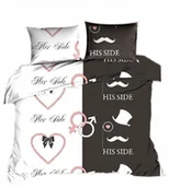 Pościel - pościel z bawełny płaskiej 200x220 + 2 poszewki B 70 her his brown - miniaturka - grafika 1