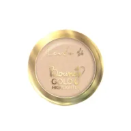 Rozświetlacze do twarzy i ciała - Lovely Bounce Highlighter rozświetlacz Gold - miniaturka - grafika 1
