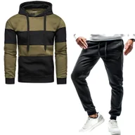 Dresy męskie - Dres męski zielono czarny Recea - miniaturka - grafika 1