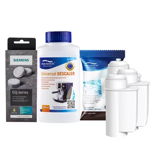 Zestaw Bosch - Filtr Al-Inte 3szt, Uniwersalny Odkamieniacz 250ml, Siemens TZ80001 Tabletki Czyszczące - Akcesoria i części do ekspresów do kawy - miniaturka - grafika 1