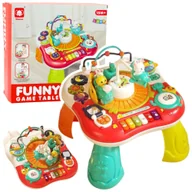 Zabawki interaktywne dla dzieci - KOLOROWY2W1 STOLIK EDUKACYJNY INTERAKTYWNY CZERWONY - miniaturka - grafika 1