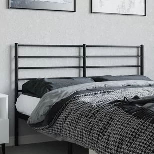 Metalowe wezgłowie, czarne, 135 cm Lumarko! - Inne meble do sypialni - miniaturka - grafika 4