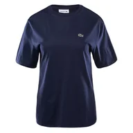 Koszulki i topy damskie - Damska Koszulka z krótkim rękawem LACOSTE TEE-SHIRT & TURTLE NECK SHIRT TF5441.166 – Granatowy - miniaturka - grafika 1