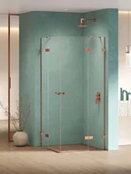 Kabiny prysznicowe - New Trendy Miedziana kabina prysznicowa podwójne drzwi uchylne 90x110 EXK-6438 Eventa Copper Shine - miniaturka - grafika 1
