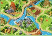 Dywany dla dzieci - Usorteret Dywan do zabawy - Dino świat, 95 x 133 cm - miniaturka - grafika 1
