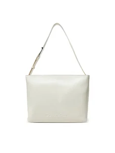 Calvin Klein Torebka Embossed Logo Medium Shopper K60K613172 Écru - Torebki damskie - miniaturka - grafika 1