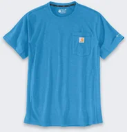 Koszulki męskie - Koszulka Carhartt Force Mid Pocket Blue - miniaturka - grafika 1