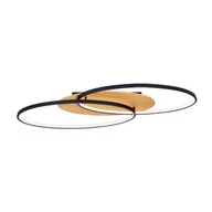 Lampy sufitowe - Poraso lampa sufitowa 2xLED/24W czarna/drewno PLF-93439-24W-WO - miniaturka - grafika 1
