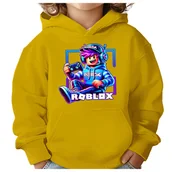 Bluzy dla dziewczynek - BLUZA DZIECIĘCA Z KAPTUREM ROBLOX GRACZ 146-152 DLA DZIECKA PREZENT - miniaturka - grafika 1