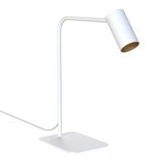 Lampy stojące - Nowodvorski Lampa stojąca biurkowa MONO wys. 40cm 10W GU10 biały złoty - miniaturka - grafika 1