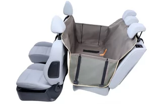 Kardiff Kardimata Anti Slip Z Bokami 123X154 Oliwkowa Mata Samochodowa Na Tylne Fotele - Transportery dla kotów - miniaturka - grafika 1