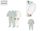 Pajacyki dla niemowląt - Zestaw 2 Pajacyków Z Aksamitnej Dzianiny 65 - miniaturka - grafika 1