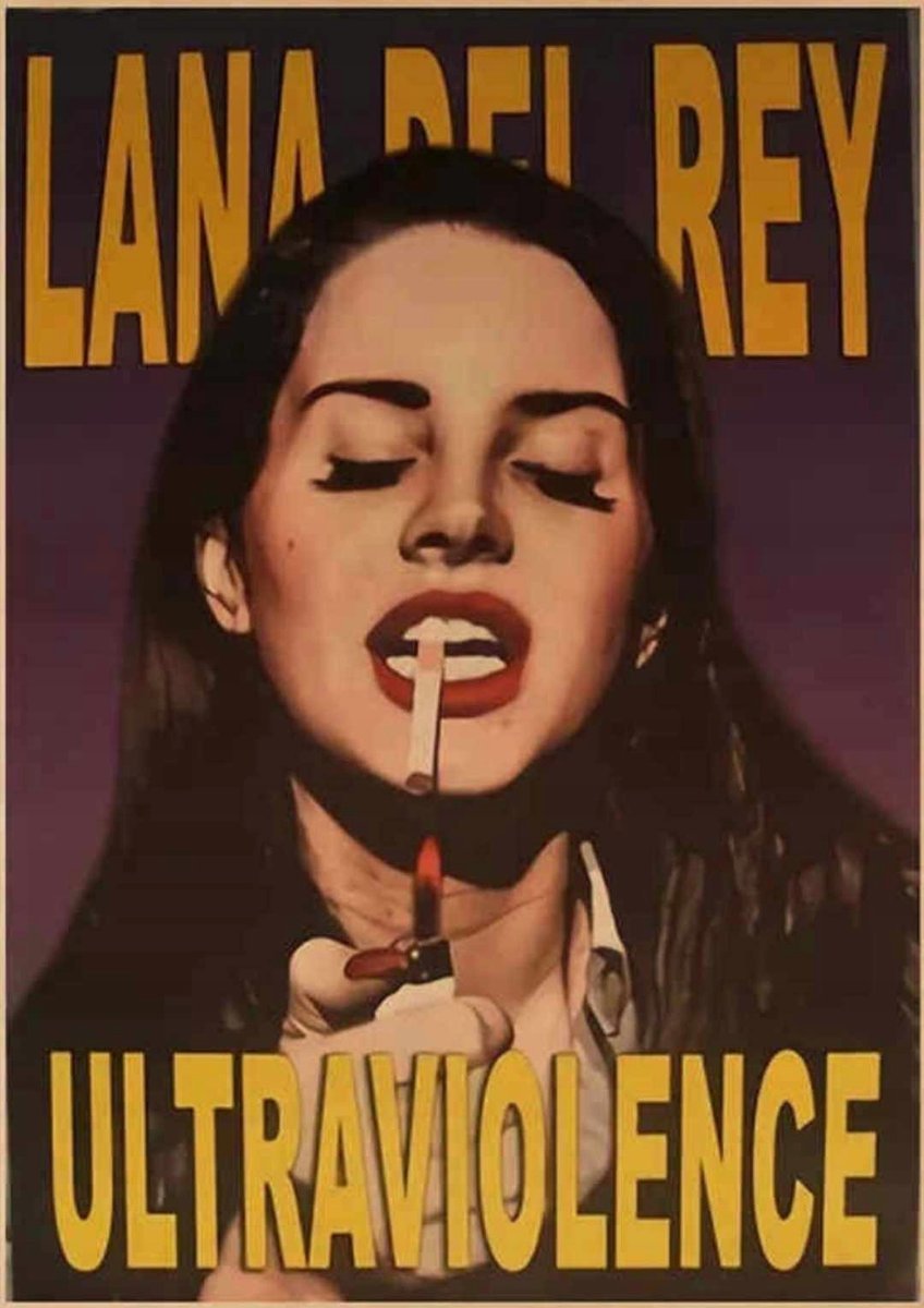 PODKŁADKA POD MYSZ Nadruk 22x18 cm Lana Del Rey Ultraviolence Tekst Prezent