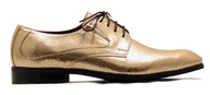Półbuty męskie - Unikatowe złote półbuty męskie - buty wizytowe Modini T226 r. 40 - miniaturka - grafika 1