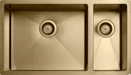 Zlewozmywaki - Zlewozmywak kuchenny Diskho 7040 Stalowy Mosiądz Polerowany PVD - miniaturka - grafika 1