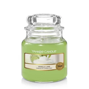 Yankee Candle Classic Small Jar świeca zapachowa Vanilla Lime 104g (YSMVL) - Świece - miniaturka - grafika 1