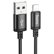 Kable USB - Kabel USB Hoco USB-A - Lightning 3 m Czarny - miniaturka - grafika 1