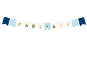 Baby shower i roczek - Party Deco Niebieski baner Baby Boy - 160 cm - 1 szt. GRL61 - miniaturka - grafika 1