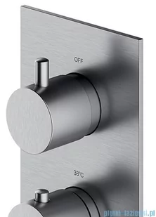 Omnires Y bateria podtynkowa termostatyczna 3-wyjściowa element natynkowy nikiel Y1238/KRONI - Baterie umywalkowe - miniaturka - grafika 3