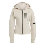 Bluzy damskie - Bluza z kapturem damska adidas MISSION VICTORY beżowa IC0308-XS - miniaturka - grafika 1