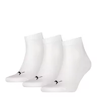 Skarpetki damskie - Puma Uniseks Quarter Plain Skarpety Sportowe, Biały, 35/38, 3 Pary - miniaturka - grafika 1