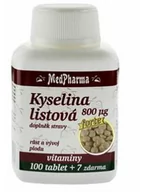 Witaminy i minerały - Kwas foliowy FORTE - 800 g, 107tab - miniaturka - grafika 1