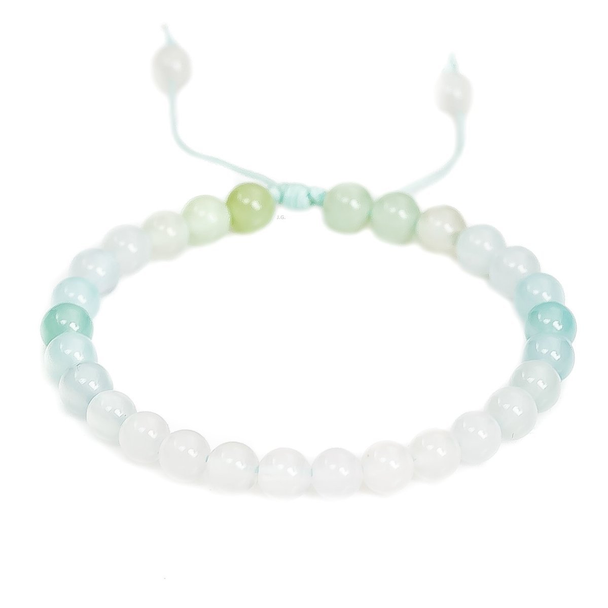 Pastelowa bransoletka kamienie agat regulowana / JG. Projekt