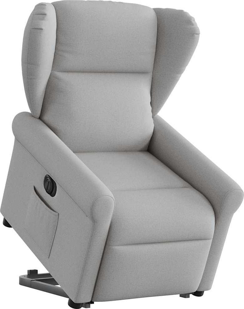 vidaXL Podnoszony fotel masujący, elektryczny, rozkładany, szary